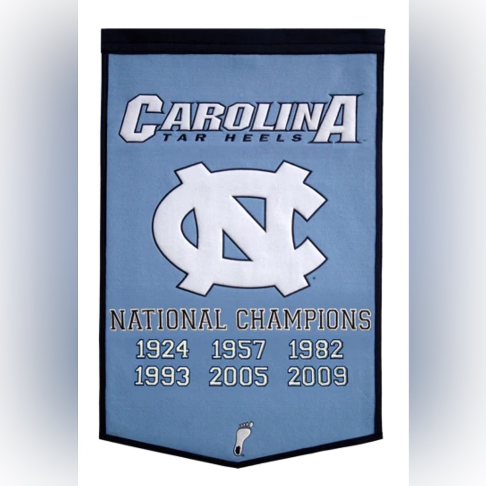 NWTs Carolina Tar Heels Dynasty Collection Banner Basketball Championship. Large